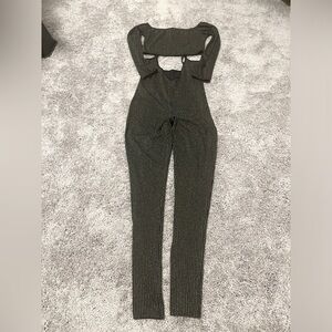 Elegant Black and Gold Striped Jumpsuit